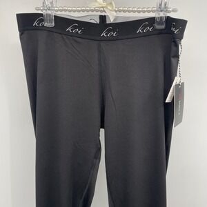 Koi Basics Remi Black Moisture Wicking Athletic Scrub Leggings Womens Medium